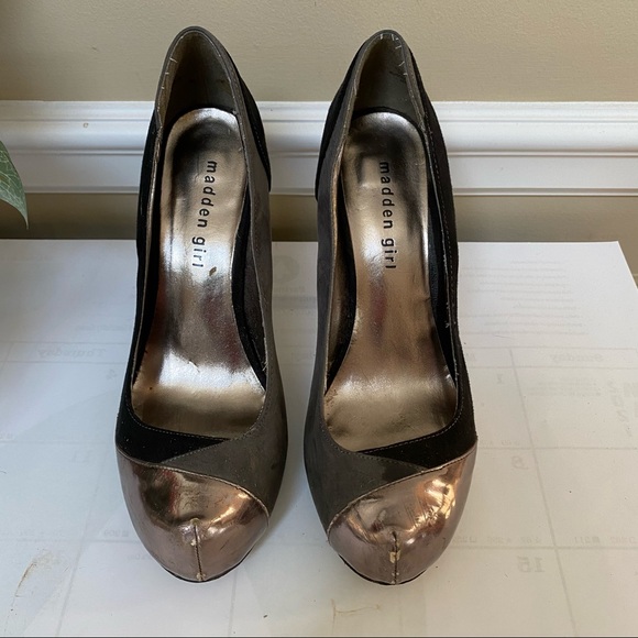 Madden Girl Black Suede High Heels - Picture 1 of 5